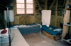 Living quarters in a stockade settlement